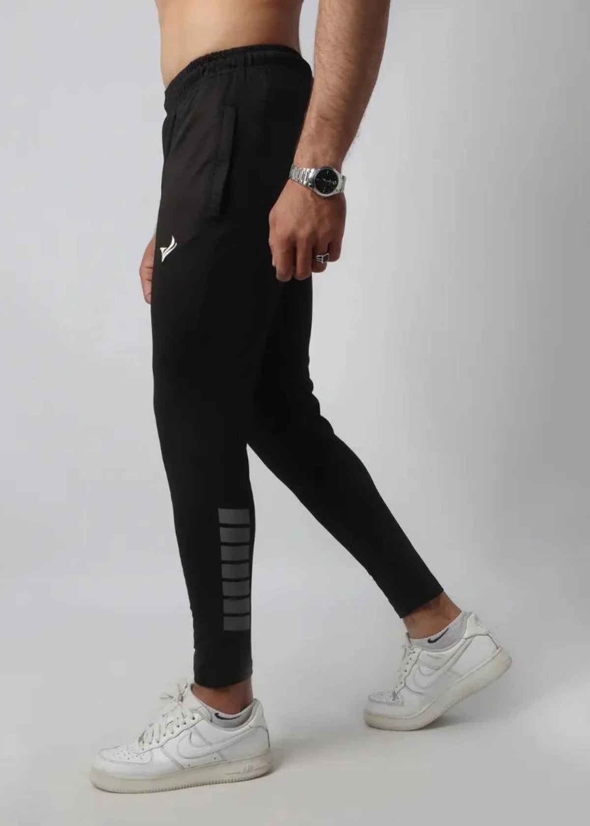 Black Dri-Fit Trouser with Gray Reflectors