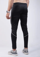 White Stripe Dri-fit Trouser In Black