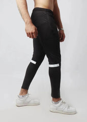 Black Dri-fit Trouser with White Line