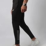 Black Dri-fit Trouser with Gray Reflectors are ideal for active wear.