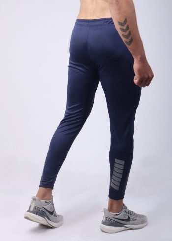 Blue Dri-fit Trouser with Gray Reflectors are ideal for active wear.